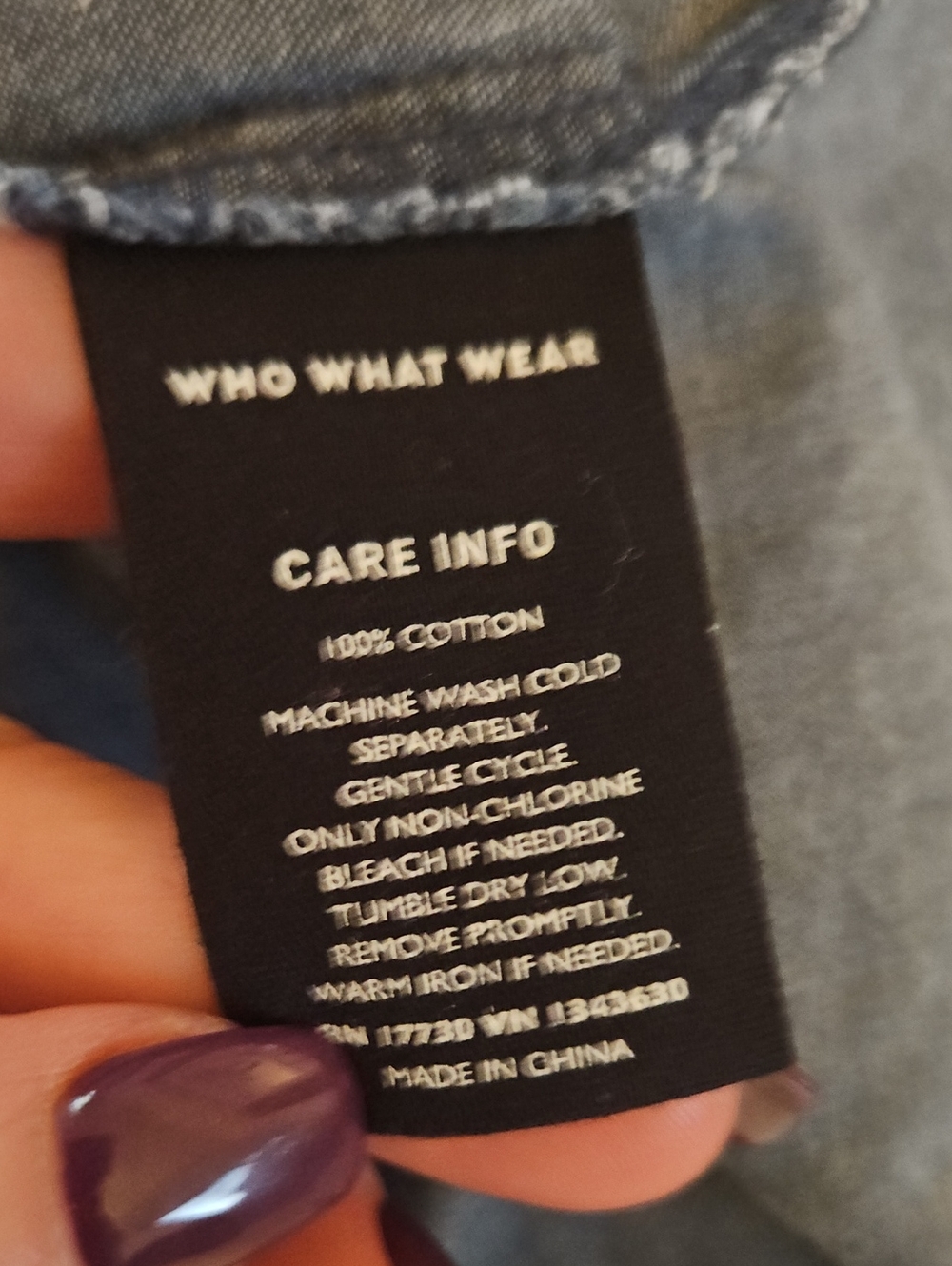 Who What Wear Acid Wash Denim Puff Sleeve Belted Midi Dress Size M - Picture 10 of 10